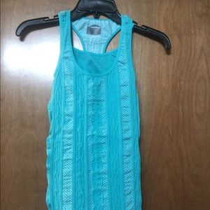 Turquoise athletic tank top